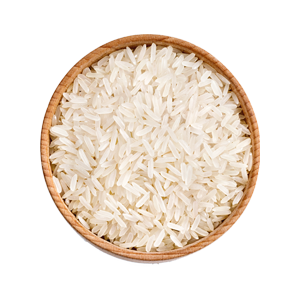 brewers rice in wood bowl