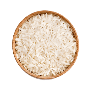 brewers rice in wood bowl