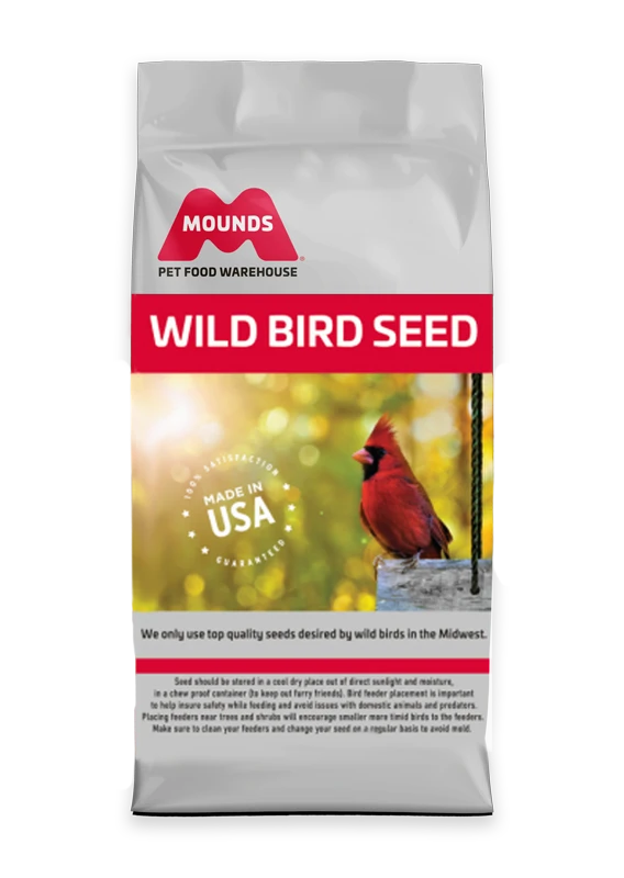 mounds wild bird seed bag