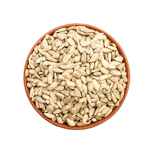 sunflower chips in wood bowl